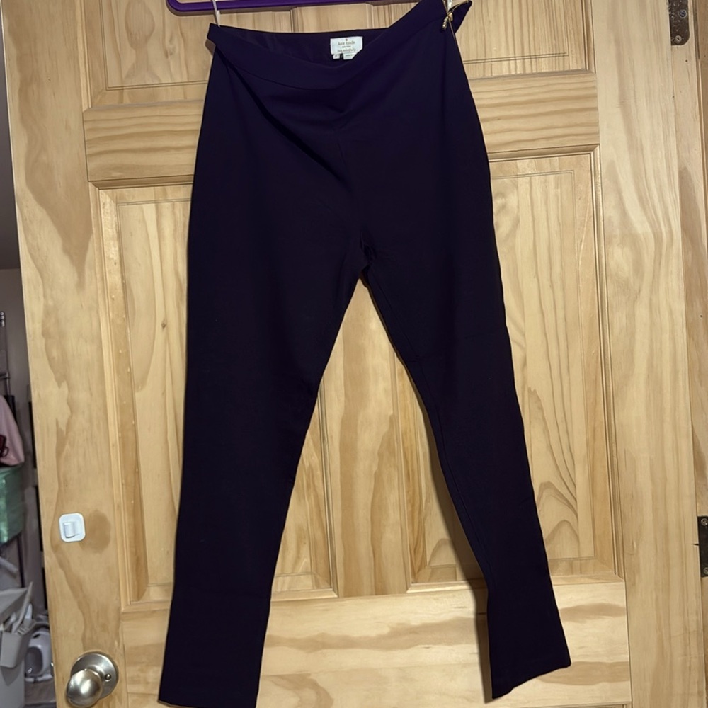 Kate Spade Black Pants with Gold side zipper size 10 Like New!